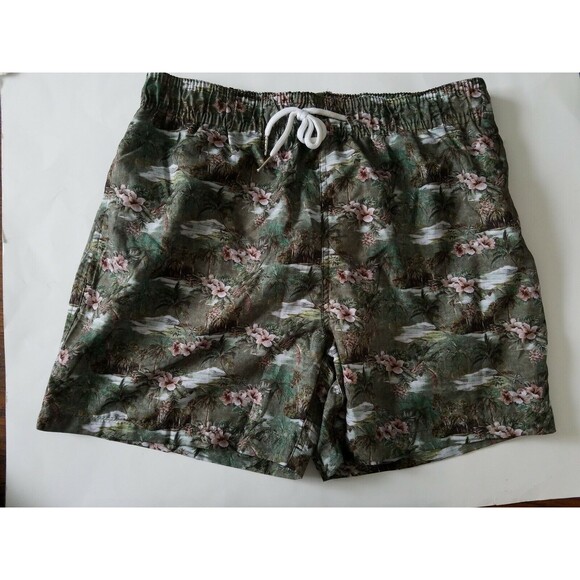 Slate & Stone Floral Swim Trunks 5" Men's Shorts Size XL Cabo Green * - Picture 3 of 9